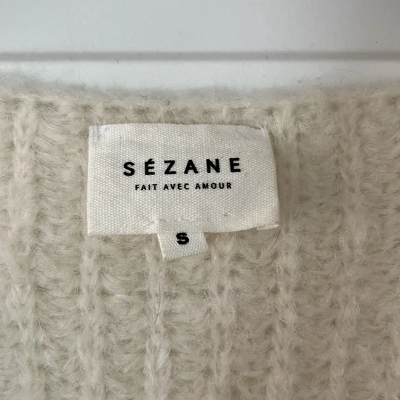 Sezane cream cardigan size small - Picture 3 of 5